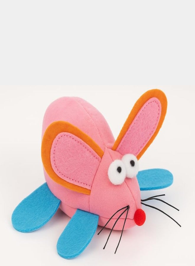 BohoBark Interactive Mouse Cat Toy - Soft Fabric Pet Toy for Kittens & Cats (Multicolor - Image 1